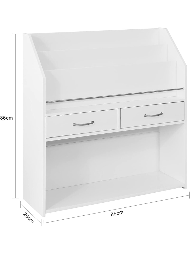 SoBuy Bücherregal in Weiß - (B)85 x (H)86 x (T)26cm günstig kaufen onesize
