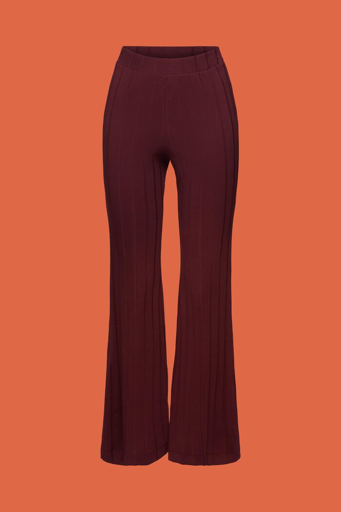 Ausgestellte Hose aus geripptem Jersey