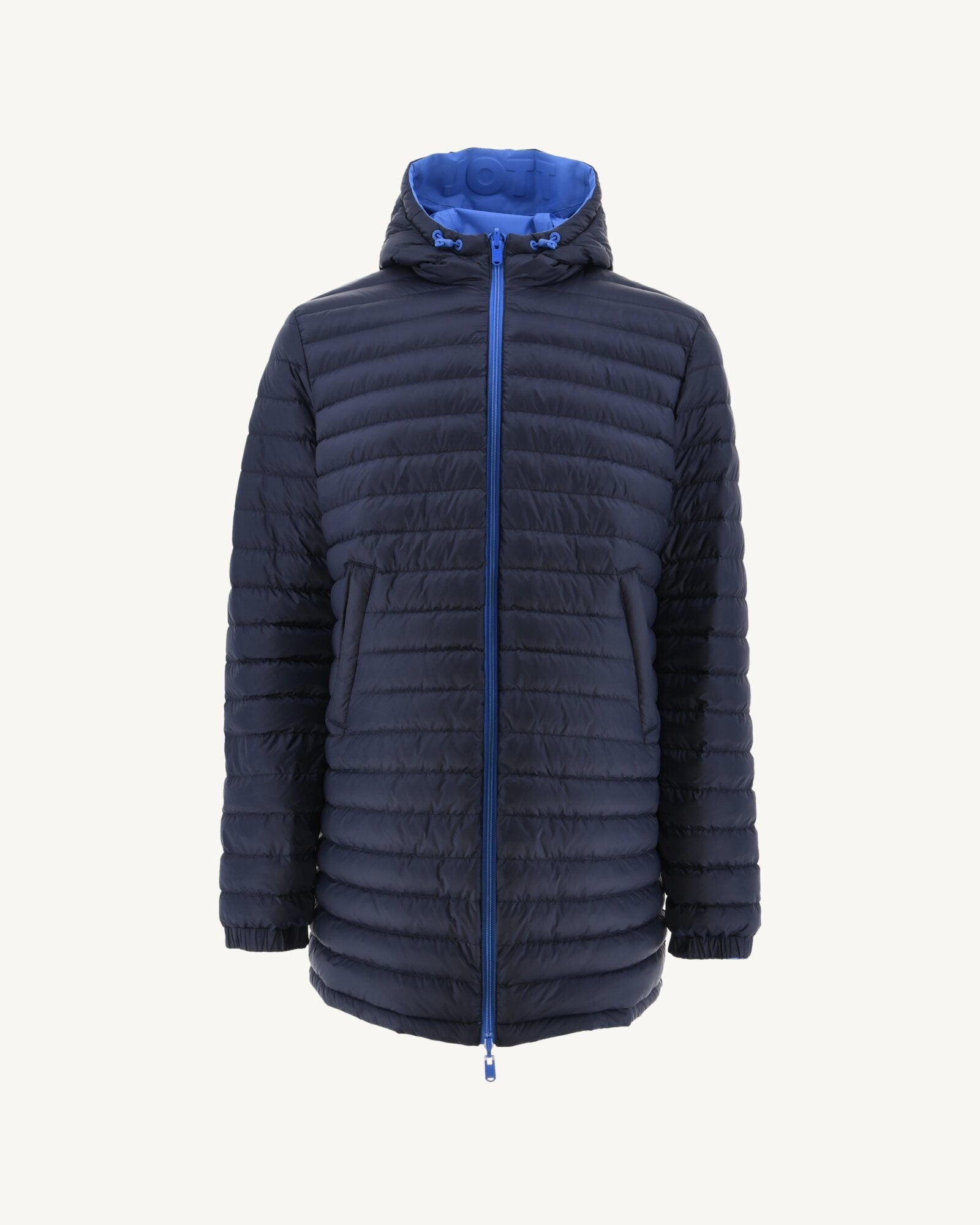 Doudoune longue réversible à capuche Azur/Marine Amsterdam