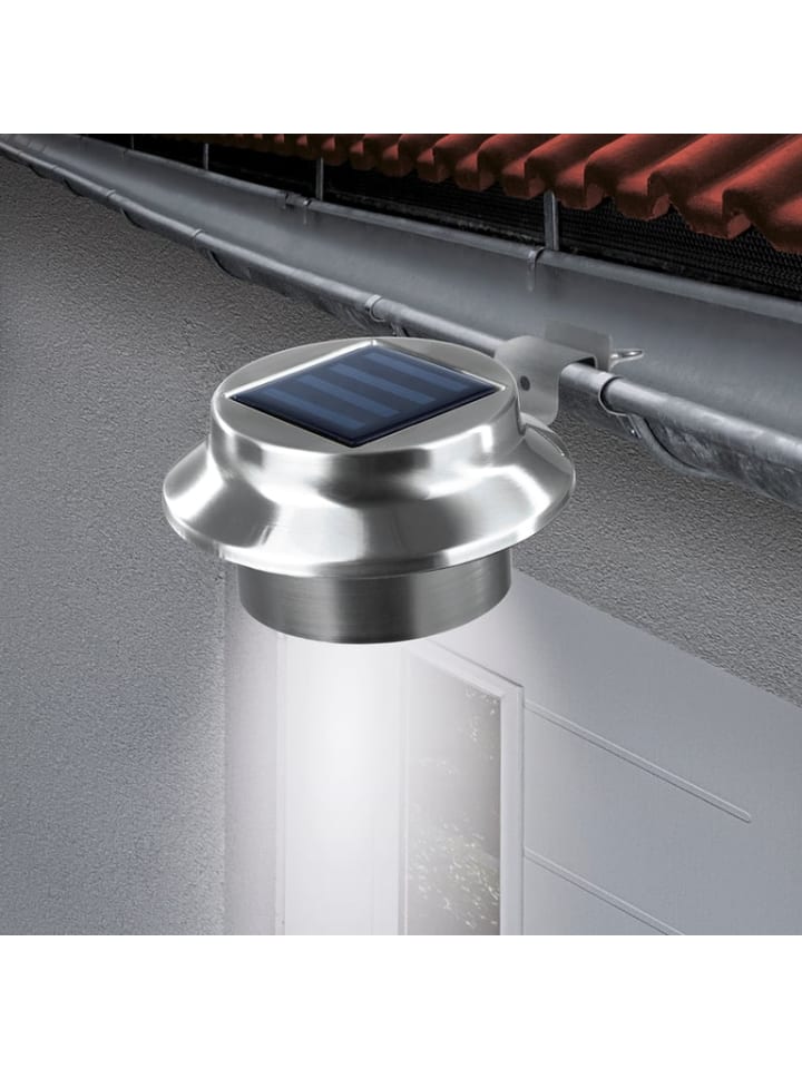 EASYmaxx Solar Dachrinnenleuchten in Edelstahl, 3er-Set günstig kaufen onesize