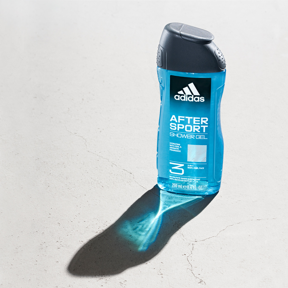 adidas After Sport - Parfum frais et aromatique, Vegan et testé dermatologiquement. Gel douche - 250 ML