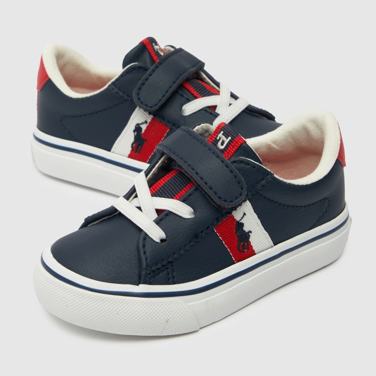 Polo Ralph Lauren sötétkék és piros Westcott II fiú kisgyermek tornacipő