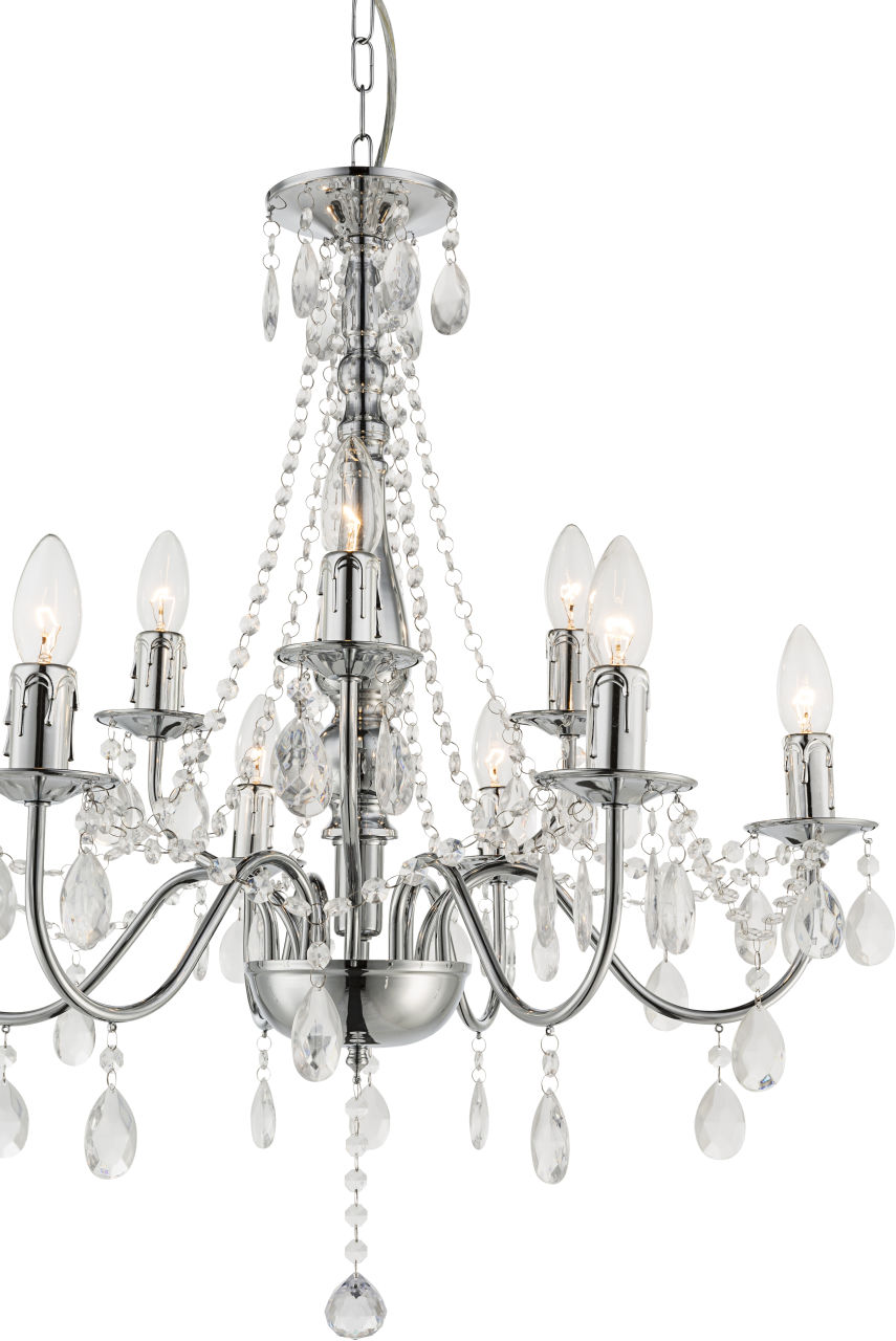 Globo Lighting - WILLIAM - Luster Metall verchromt, 9x E14