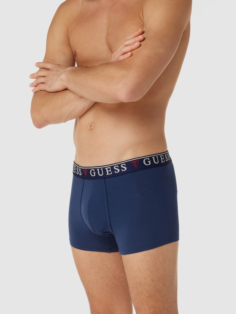 Trunks mit elastischem Logo-Bund im 3er-Pack in marineblau