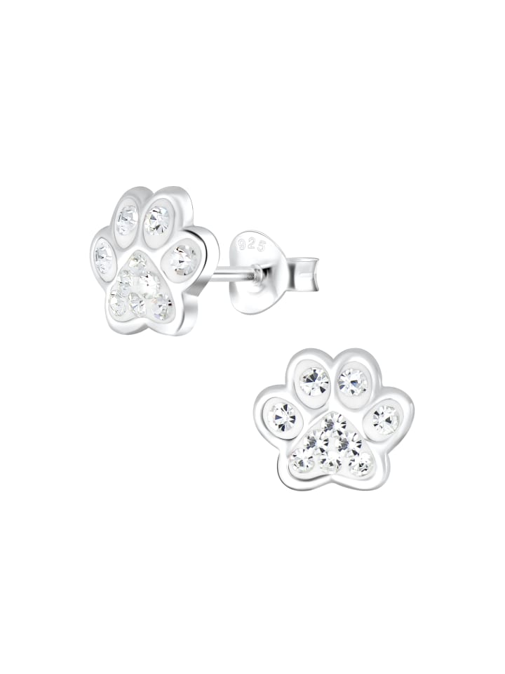 Alexander York Ohrringe, Ohrstecker PFOTE weiß in 925 Sterling Silber  günstig kaufen onesize