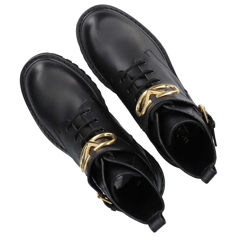 Valentino Garavani - Stiefeletten COMBAT BOOT Kalbsleder - schwarz