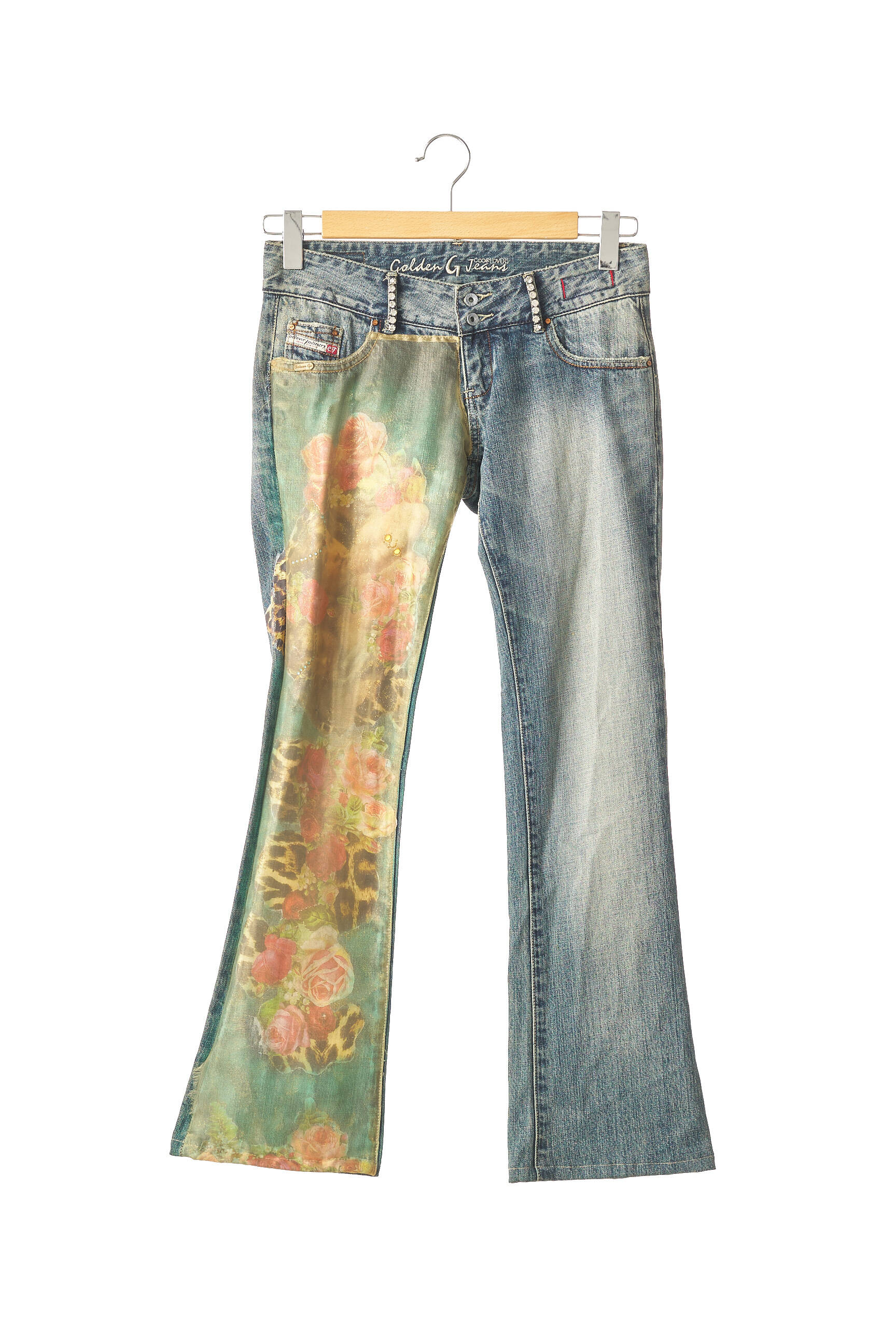 Coolover Jeans Bootcut Femme couleur bleu
