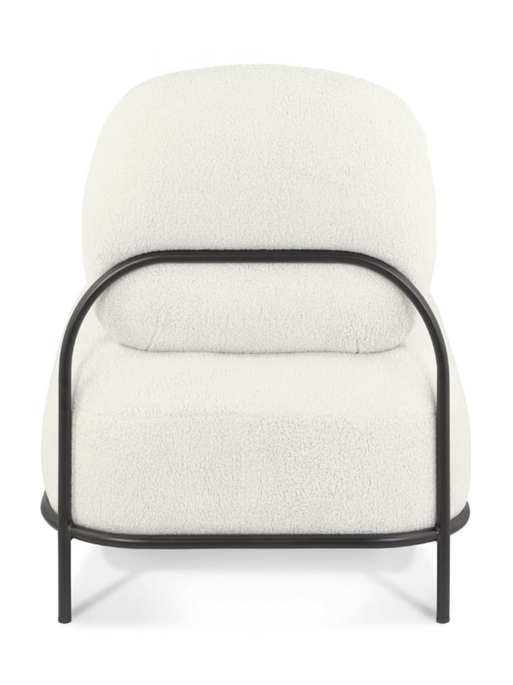 KADIMA DESIGN Lounge Sessel Beige mit Schwarzen Metallbeinen günstig kaufen onesize