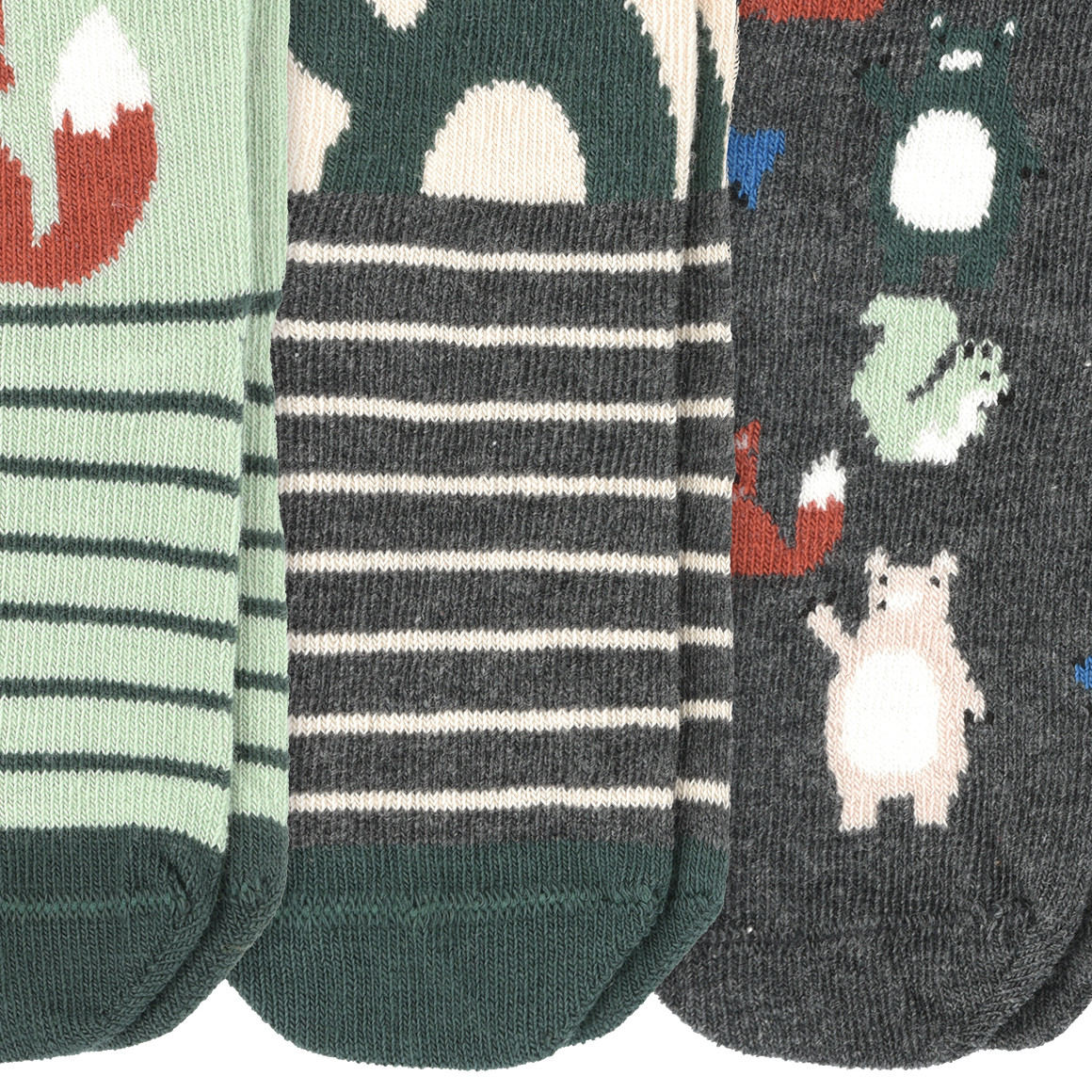 3 Paar Baby Socken mit Tier-Motiven