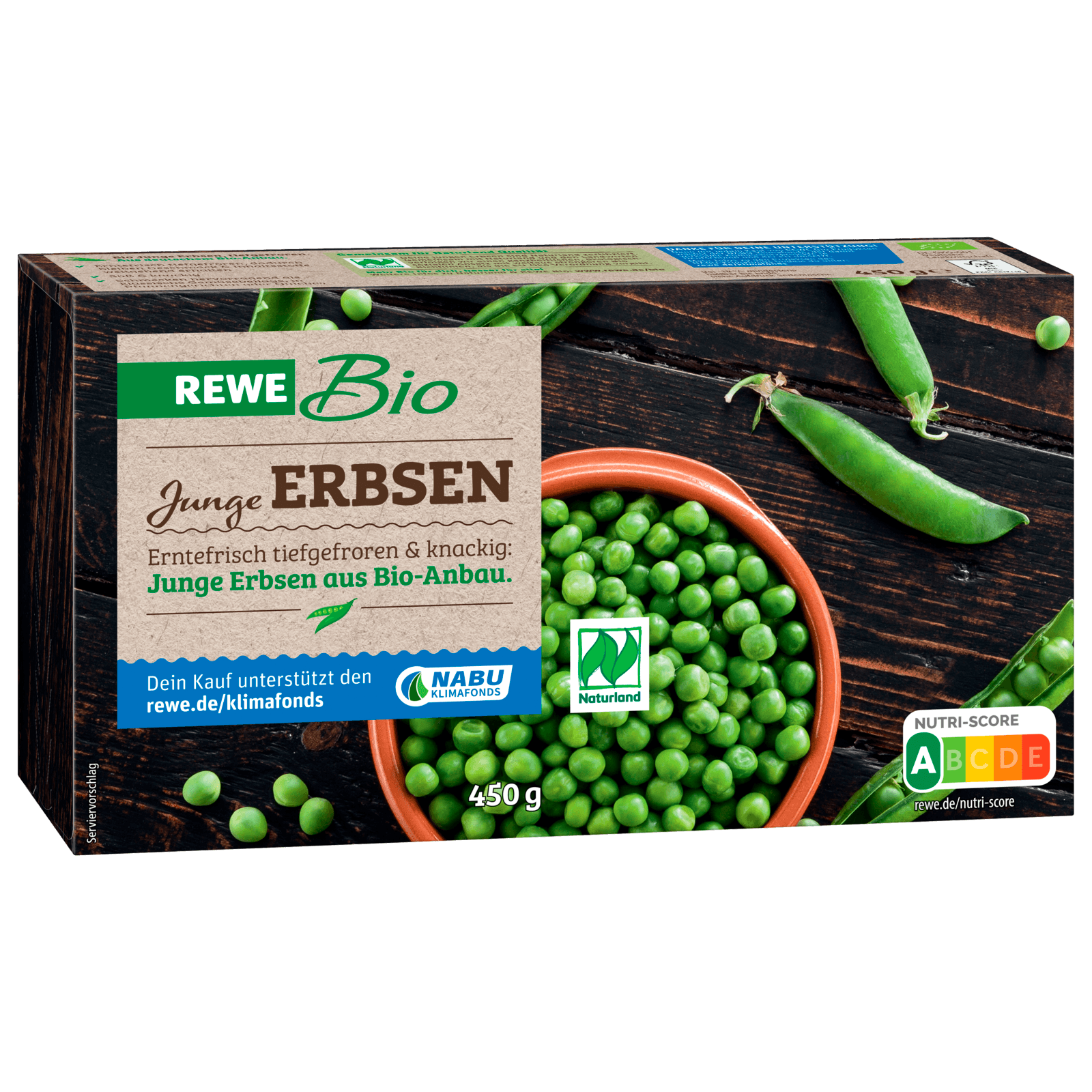 REWE Bio Junge Erbsen 450g