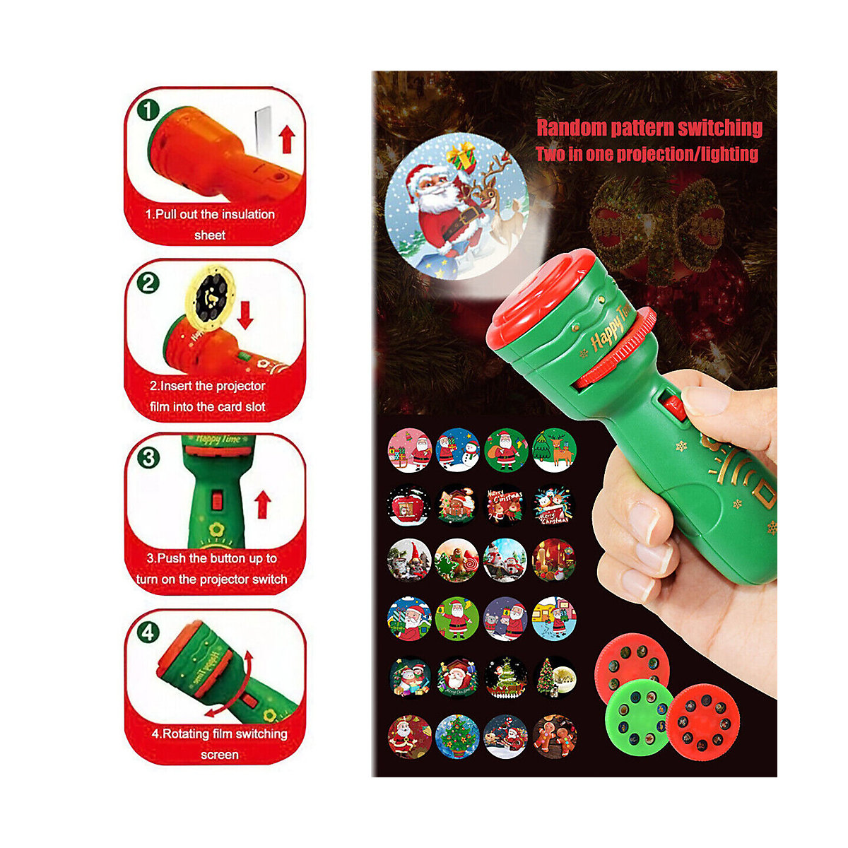Weihnachten Projektorlampe Taschenlampe Spielzeug Für Kinder für Kinder