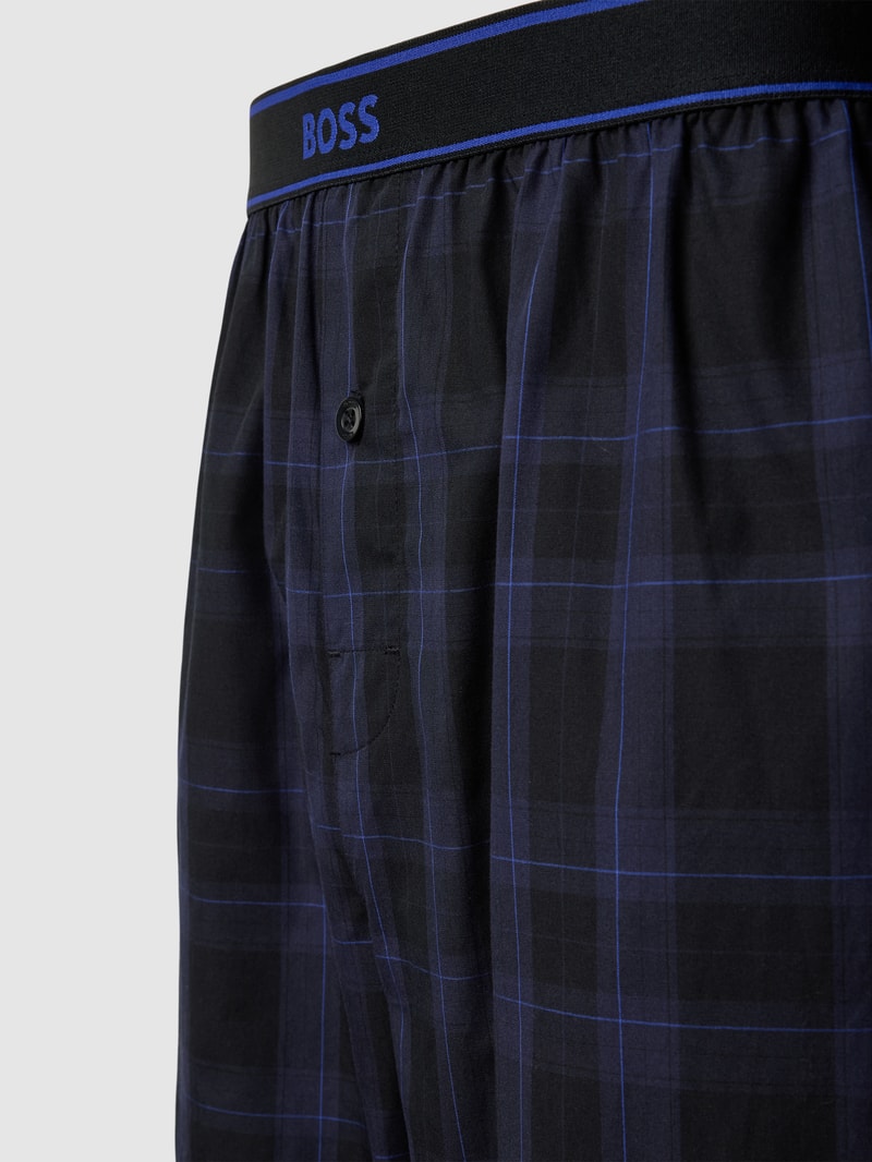 Pyjama-Hose mit Karomuster in dunkelblau