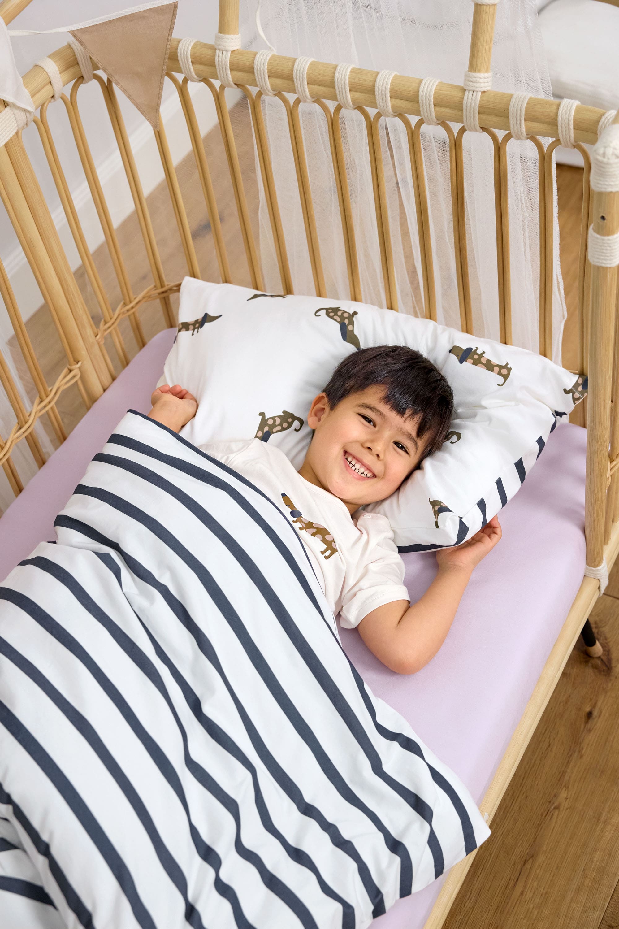 Spannbettlaken Kinderbett (70 x 140 cm), Lila