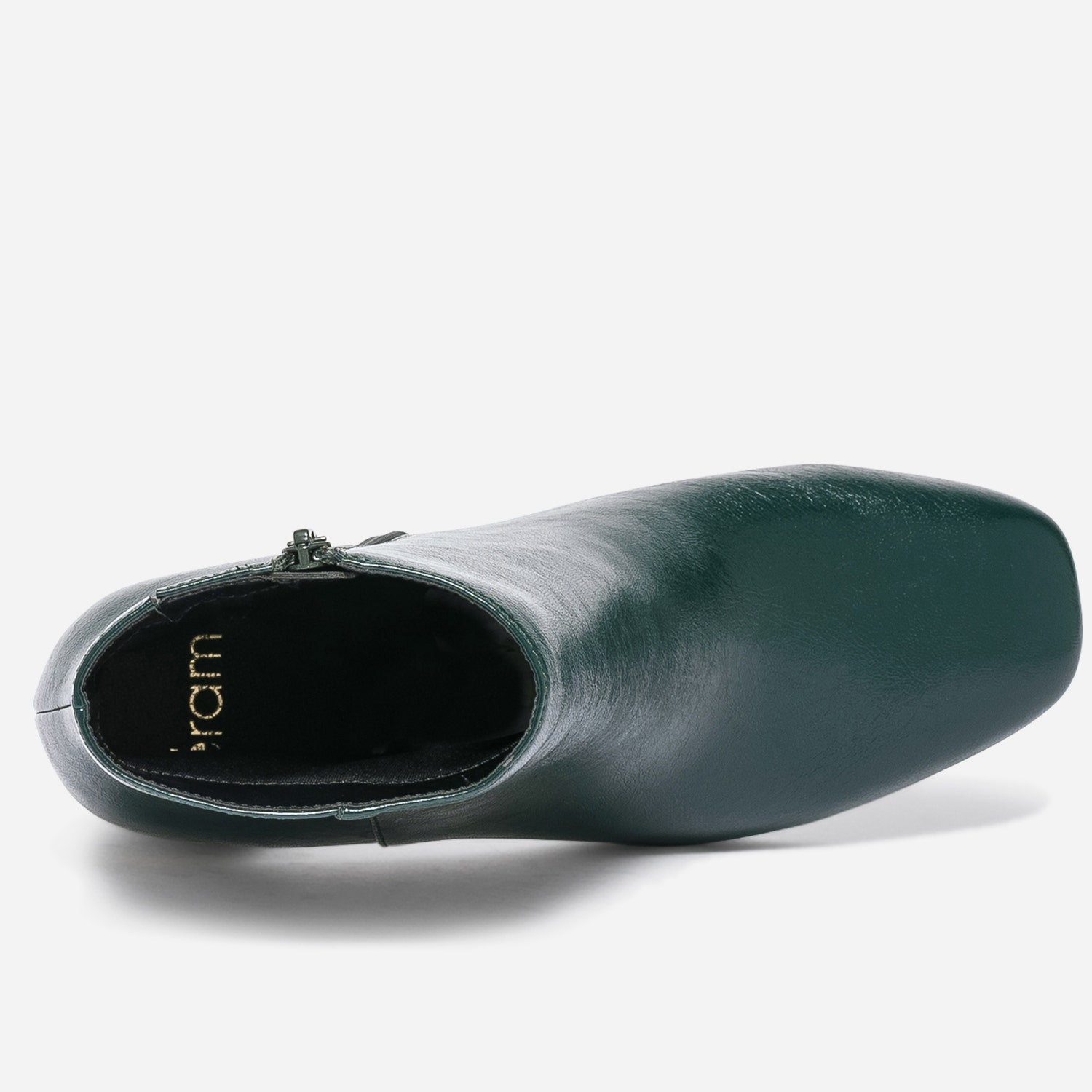 Boots vert avec barrette talon