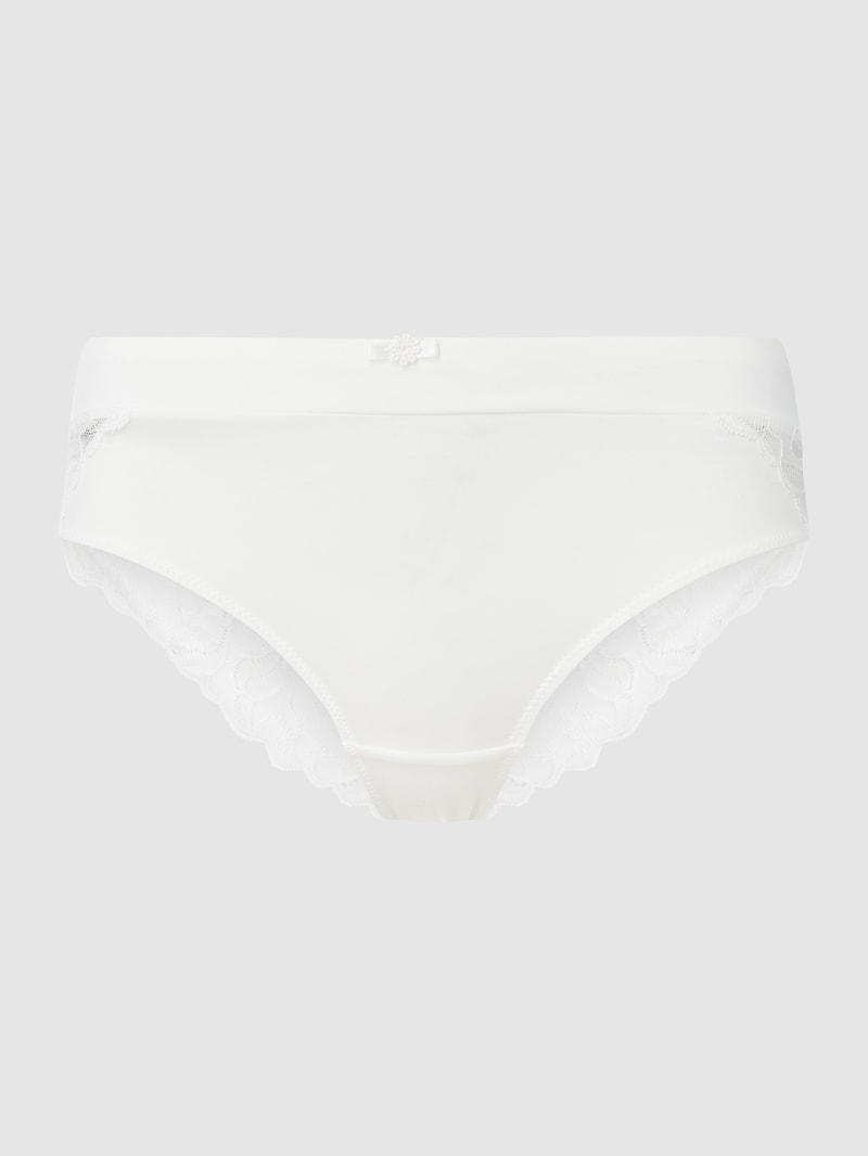 PLUS SIZE Panty aus Mikrofaser und Spitze Modell 'Valencia' in ecru