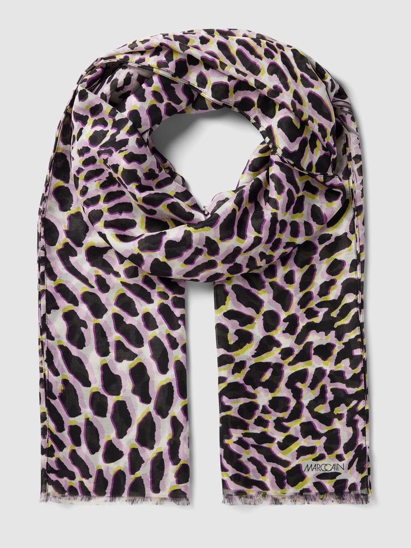 Schal mit Animal-Print in flieder