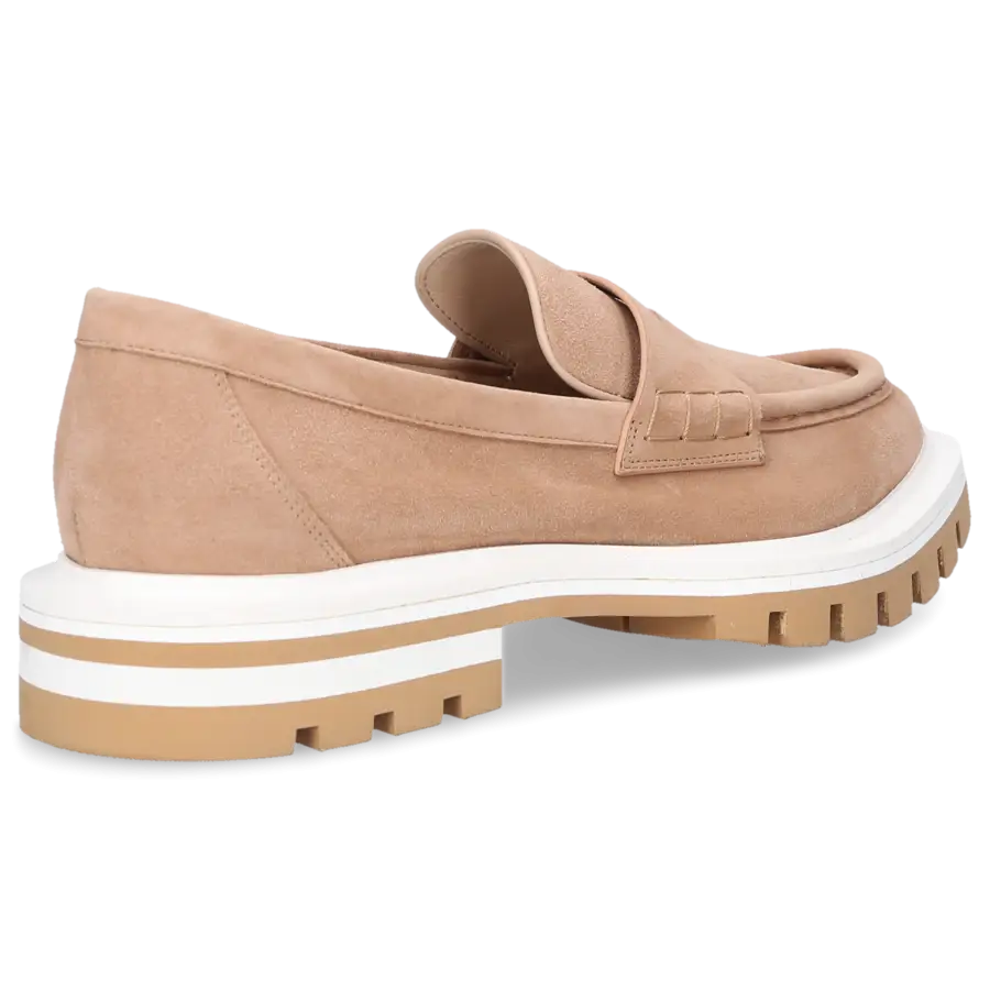 Santoni - Loafer 59950 Veloursleder - beige