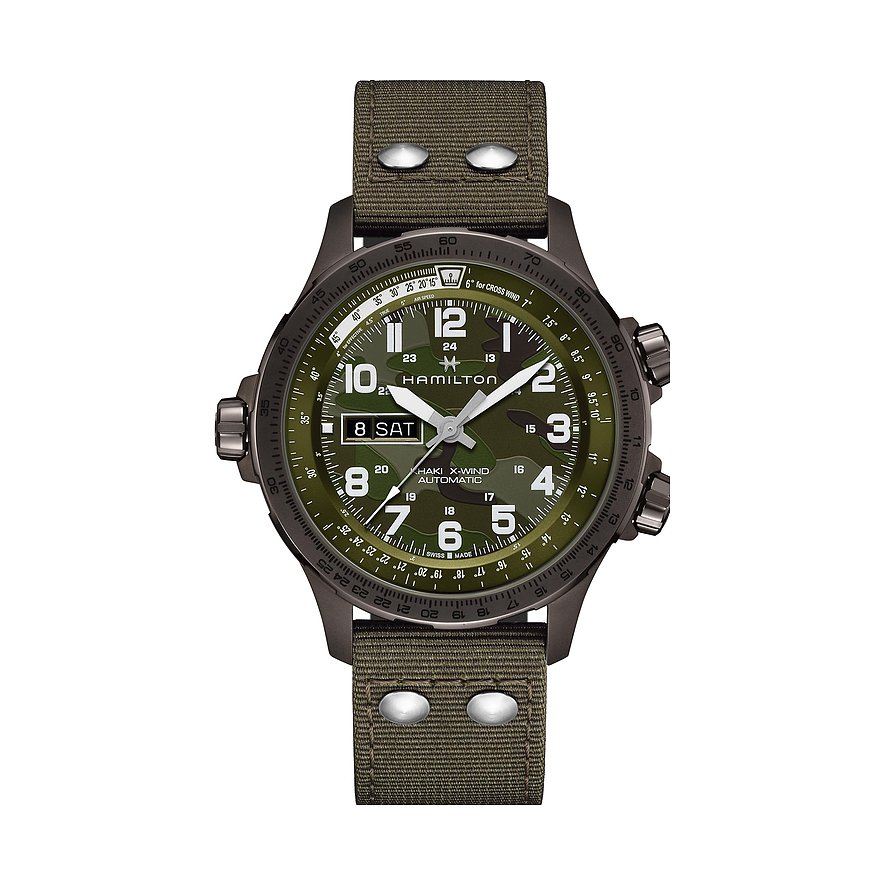 Hamilton Chronograph Khaki Aviation X-Wind Day Date Auto