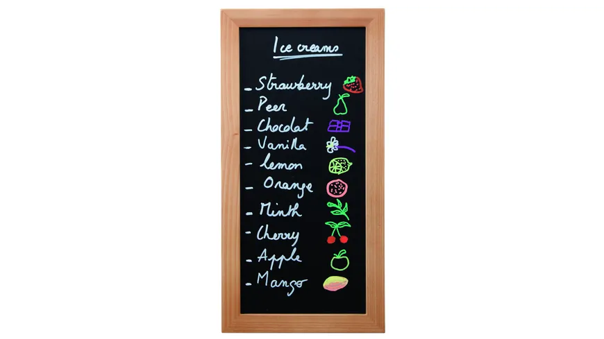 Securit Wandtafel 20X40,Teak inkl. 1 Stift schwarz