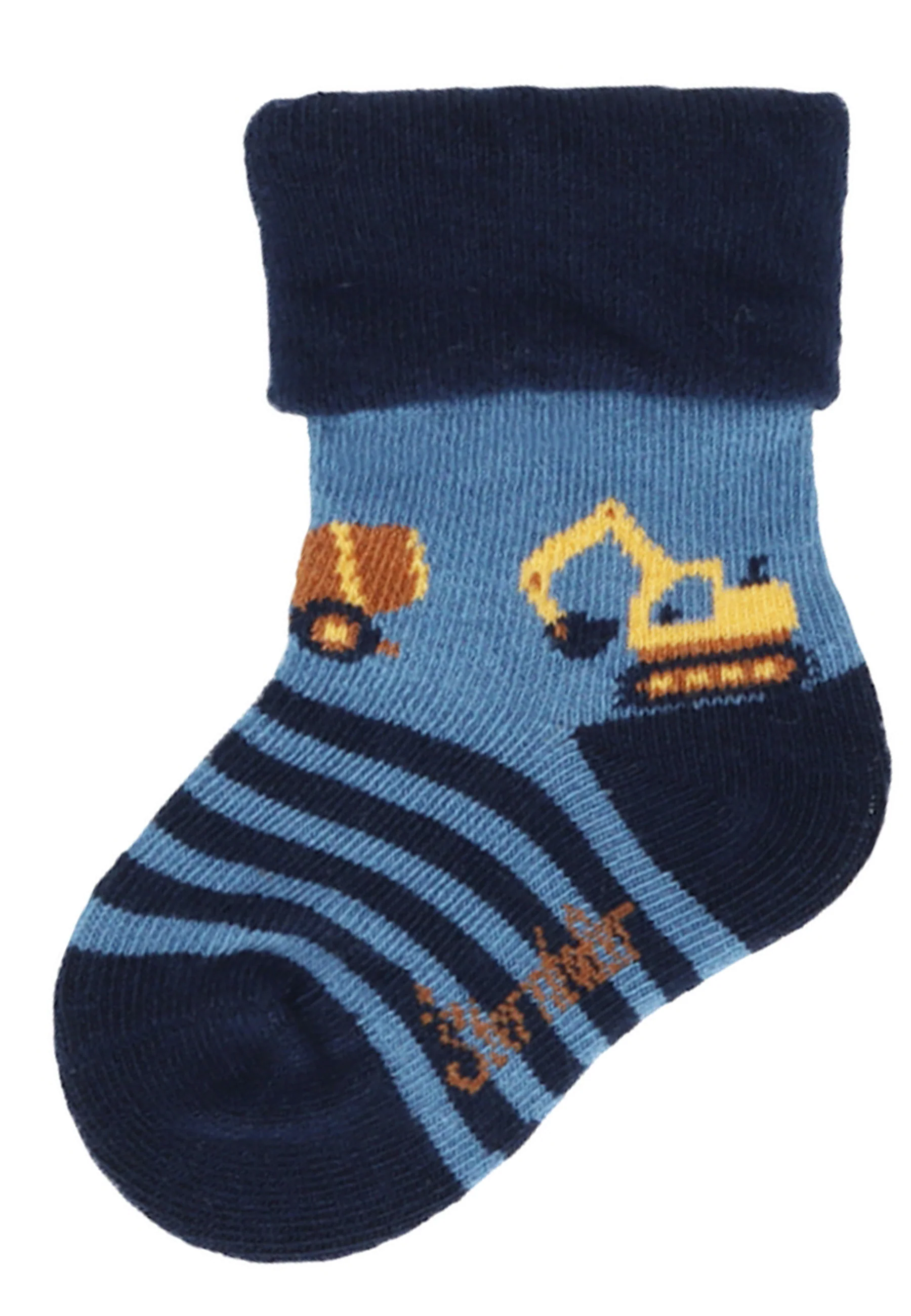 Socken im 3er Pack mit Motiv Bagger in versch. Farben