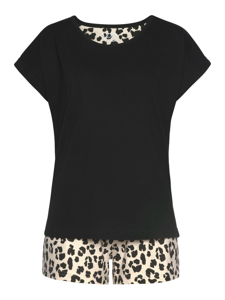 VIVANCE DREAMS Shorty in ecru-schwarz-gemustert schwarz-gemustert günstig kaufen 32/34