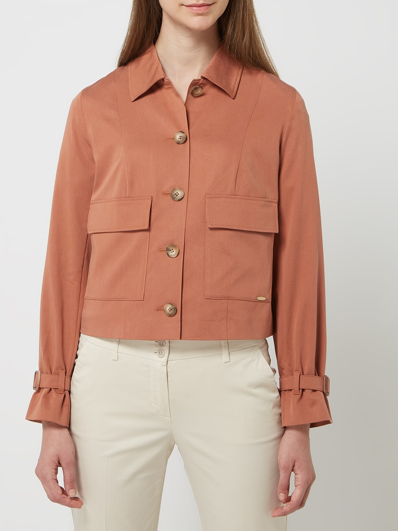 Blazer aus Lyocellmischung in rostrot