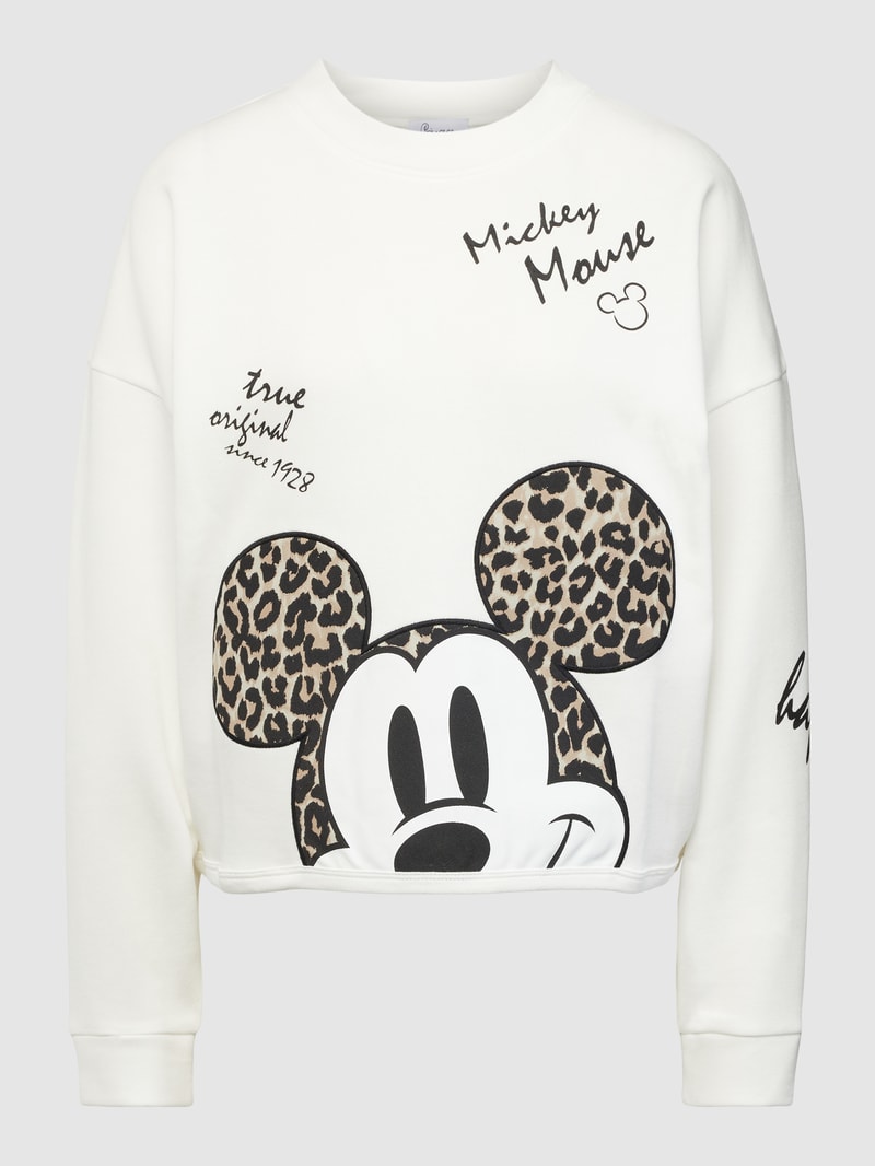 Sweatshirt mit Motiv-Print in offwhite