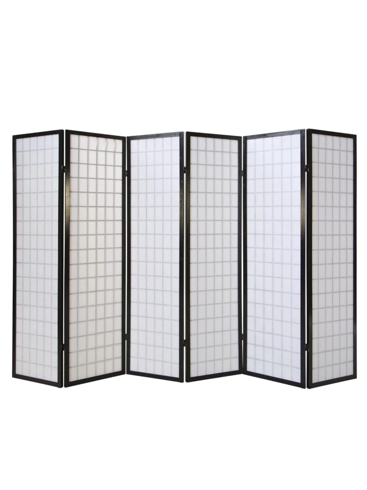 Homestyle4u 6-tlg Paravent in Schwarz 264x175 günstig kaufen onesize