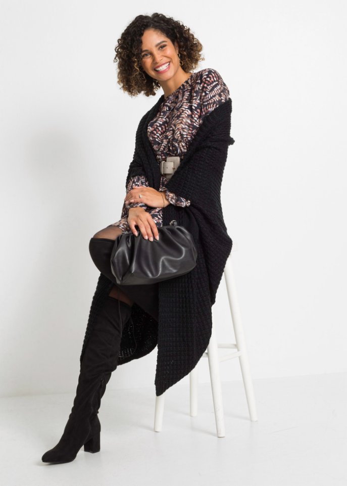 Longstrickjacke