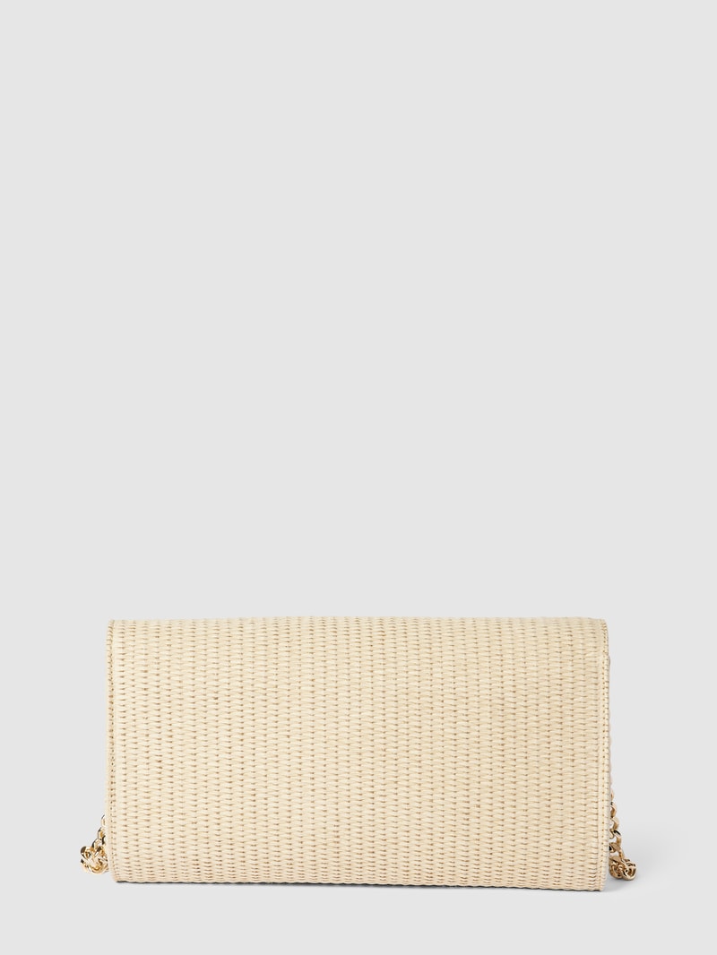 Clutch mit Label-Applikation Modell 'SUMMER' in sand