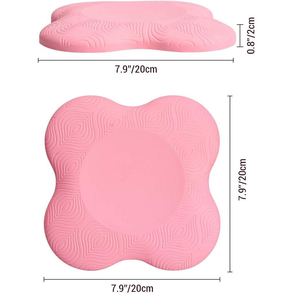 Runxizhou Kniekissen 2 Stücke Kniekissen Yoga, rutschfest Knieschoner Matte Set Rosa