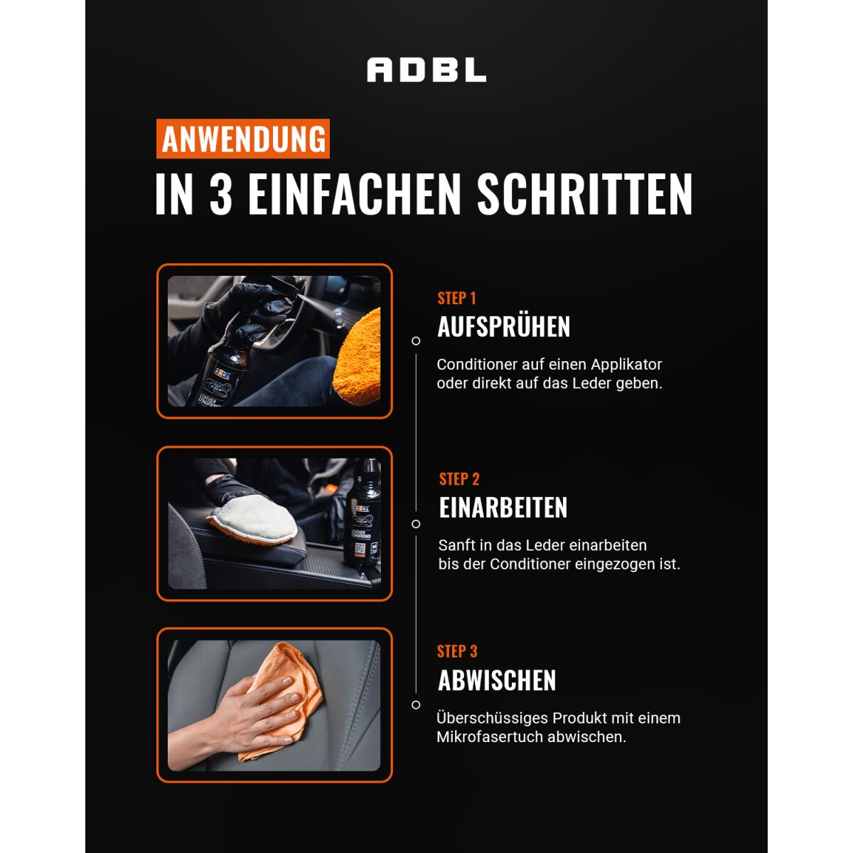 ADBL Leather Conditioner Lederpflege mit Canyon Trigger 500ml