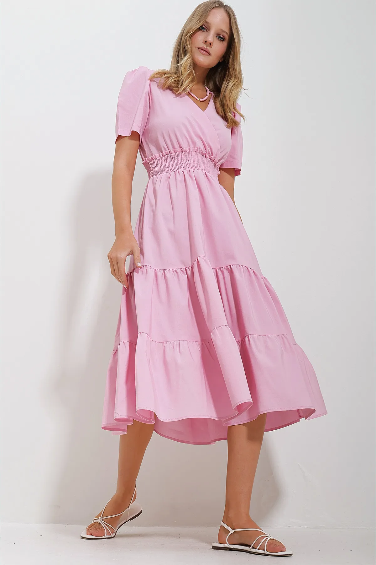 Trend Alaçatı Stili  Kleid - Rosa - A-Linie