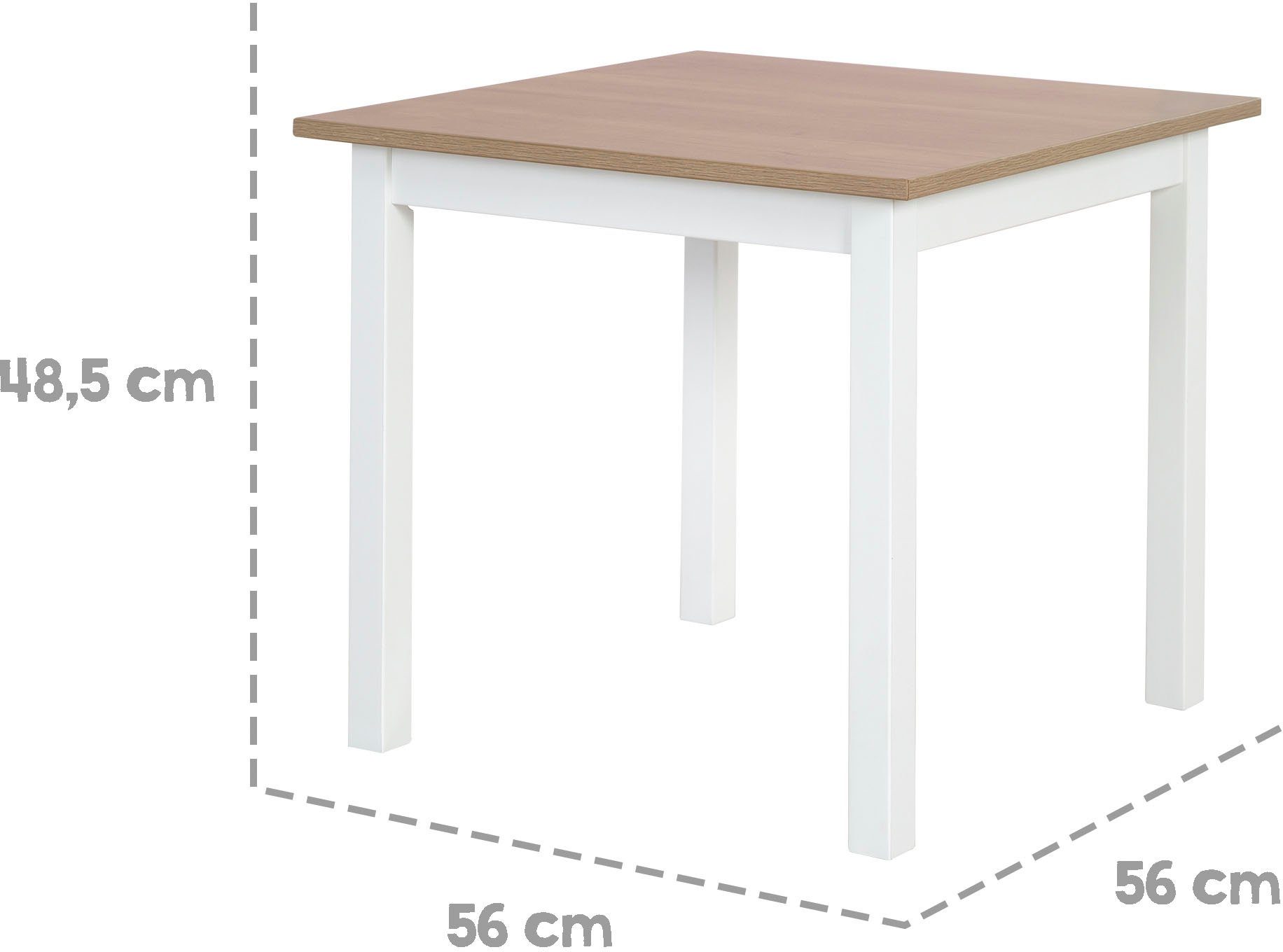roba® Kindersitzgruppe Woody, Holzdekor/weiß, (3-tlg)