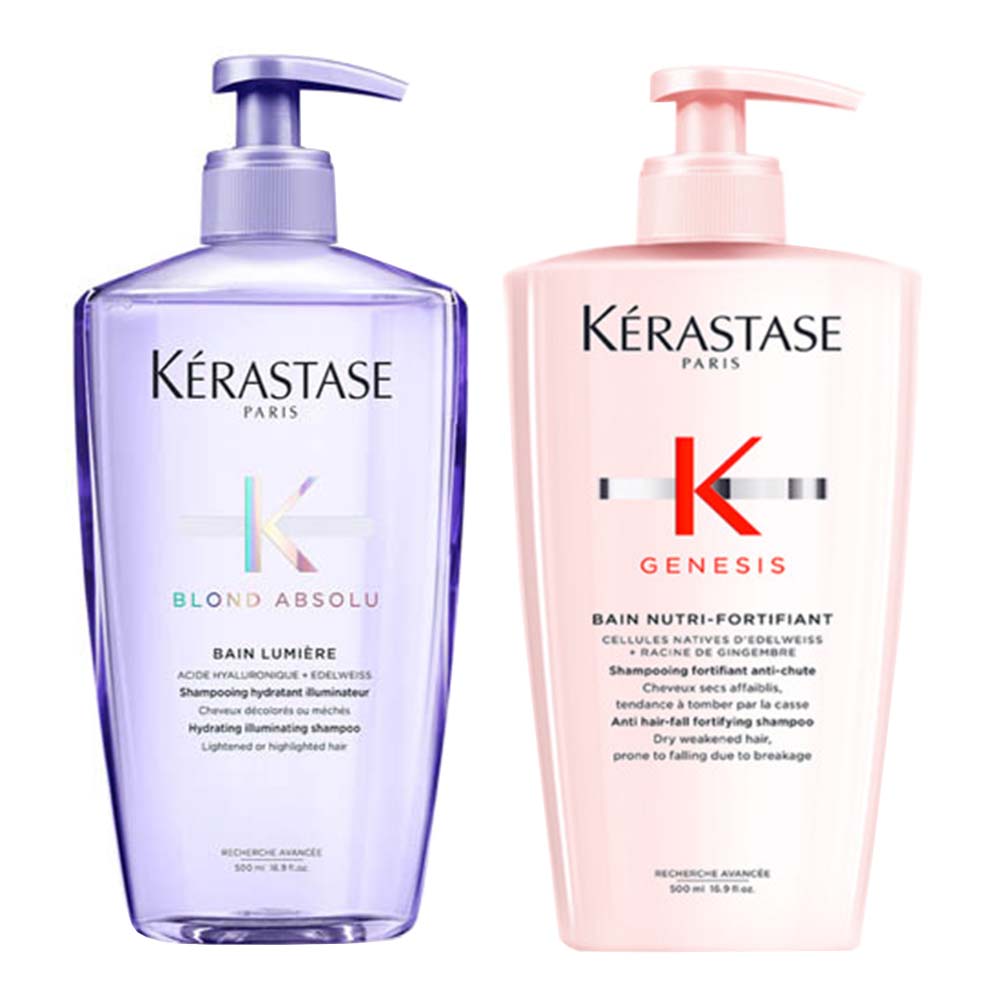 Kérastase Bundle Blond Absolu Bain Lumiere + Genesis Bain Nutri-Fortifiant 2 x 500 ml