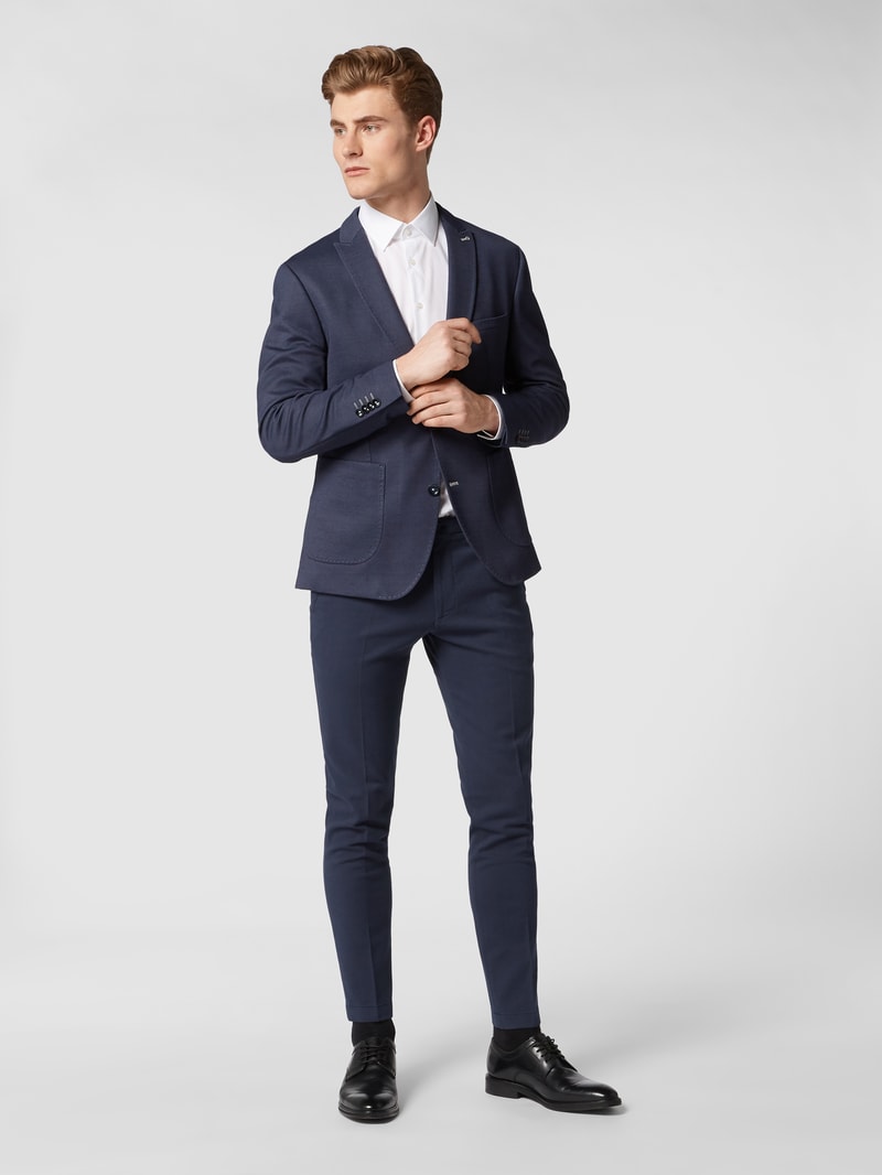 Slim Fit Stoffhose mit Stretch-Anteil Modell 'CiBrody' in dunkelblau meliert