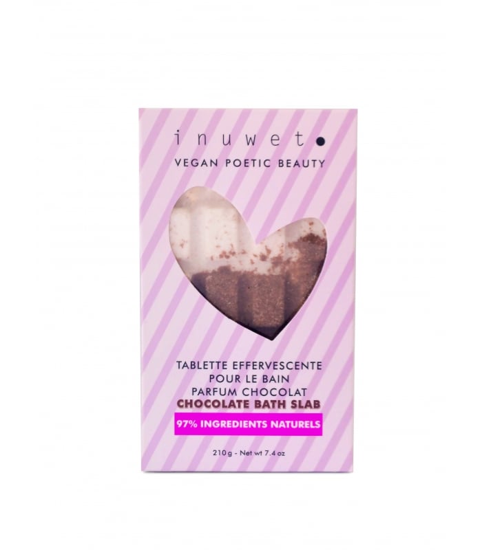 INUWET-TABLETTE DE CHOCOLAT EFFERVESCENTE CHOCOLAT-Bombe de Bain