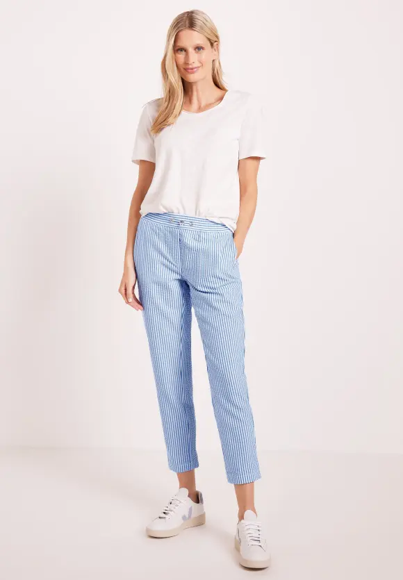 CECIL Casual Fit Seersucker Hose