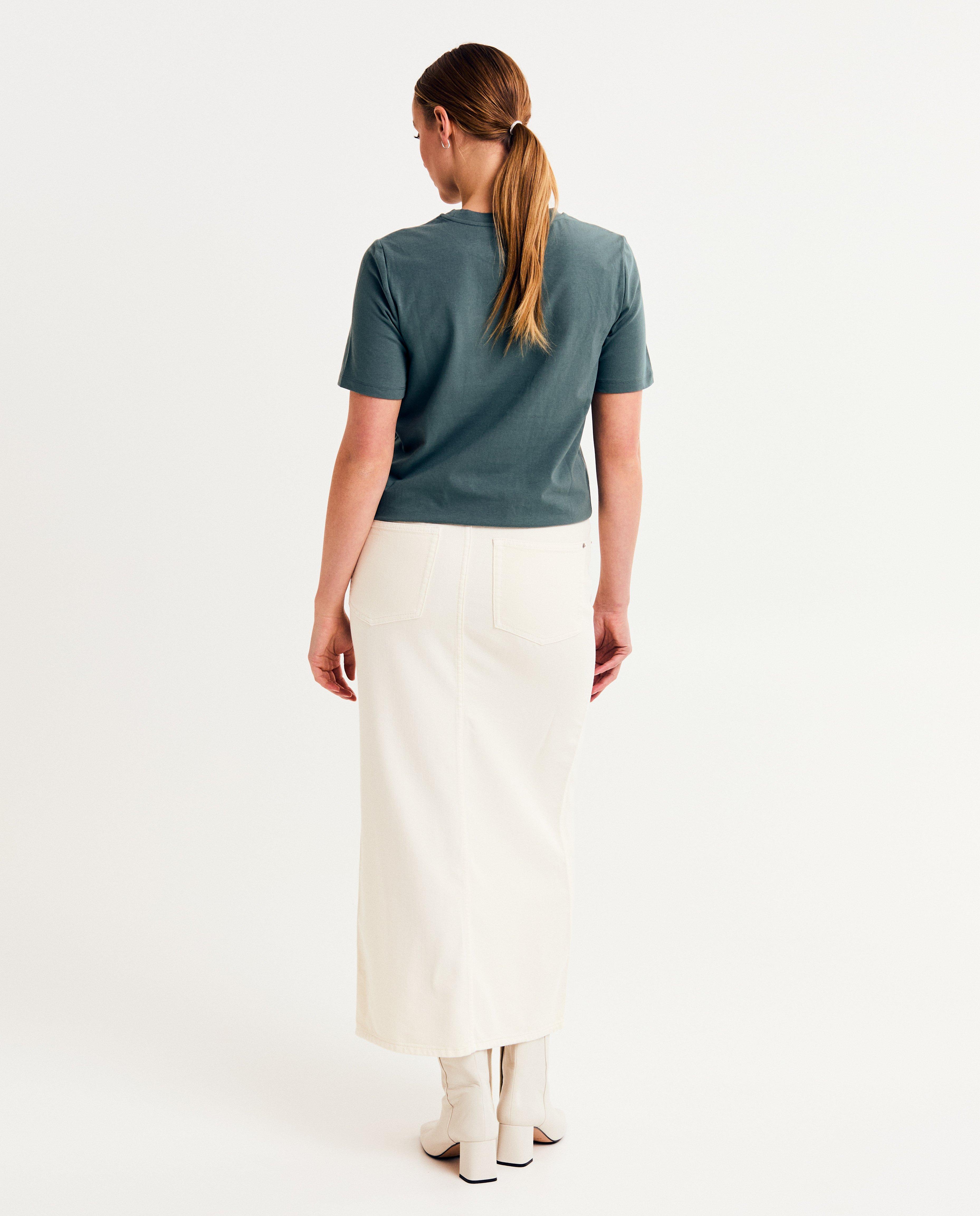 Sora Grön T-shirt med blommig khakifärg