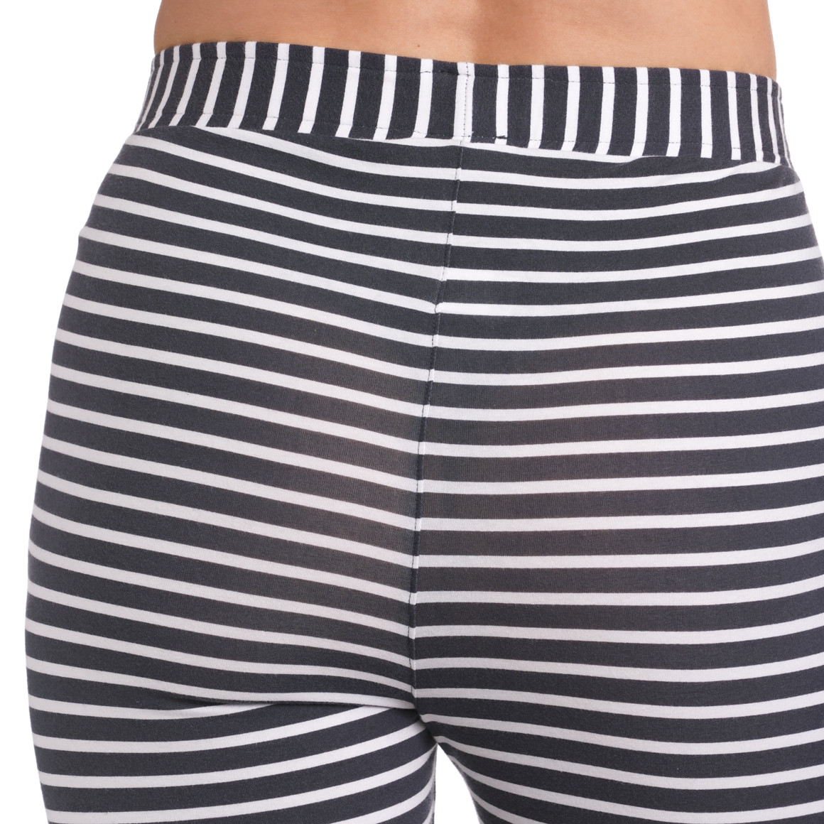 Damen 34-Schlafhose mit Streifen