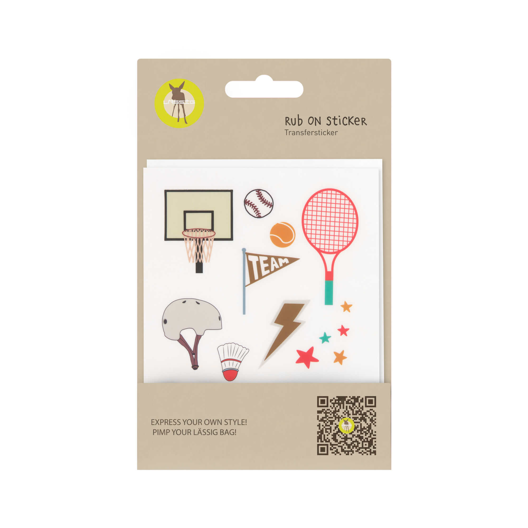 Transfer-Sticker (3 Stk) - Rub on, Sport
