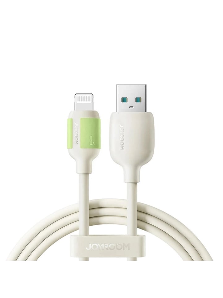 COFI 1453 Joyroom S-A53 3A USB-A - Lightning Kabel  fluoreszierender Spitze in Beige günstig kaufen