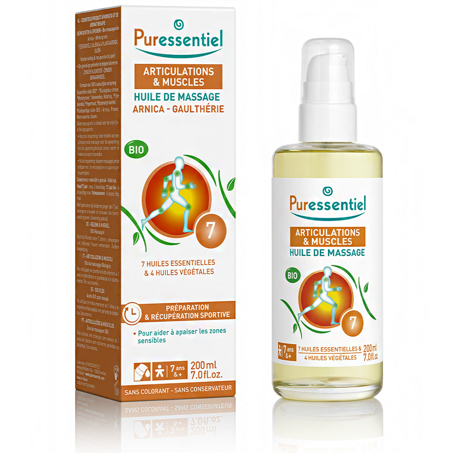 Puressentiel Articulations & Muscles Huile de massage BIO** Effort Musculaire - Arnica - Gaulthérie