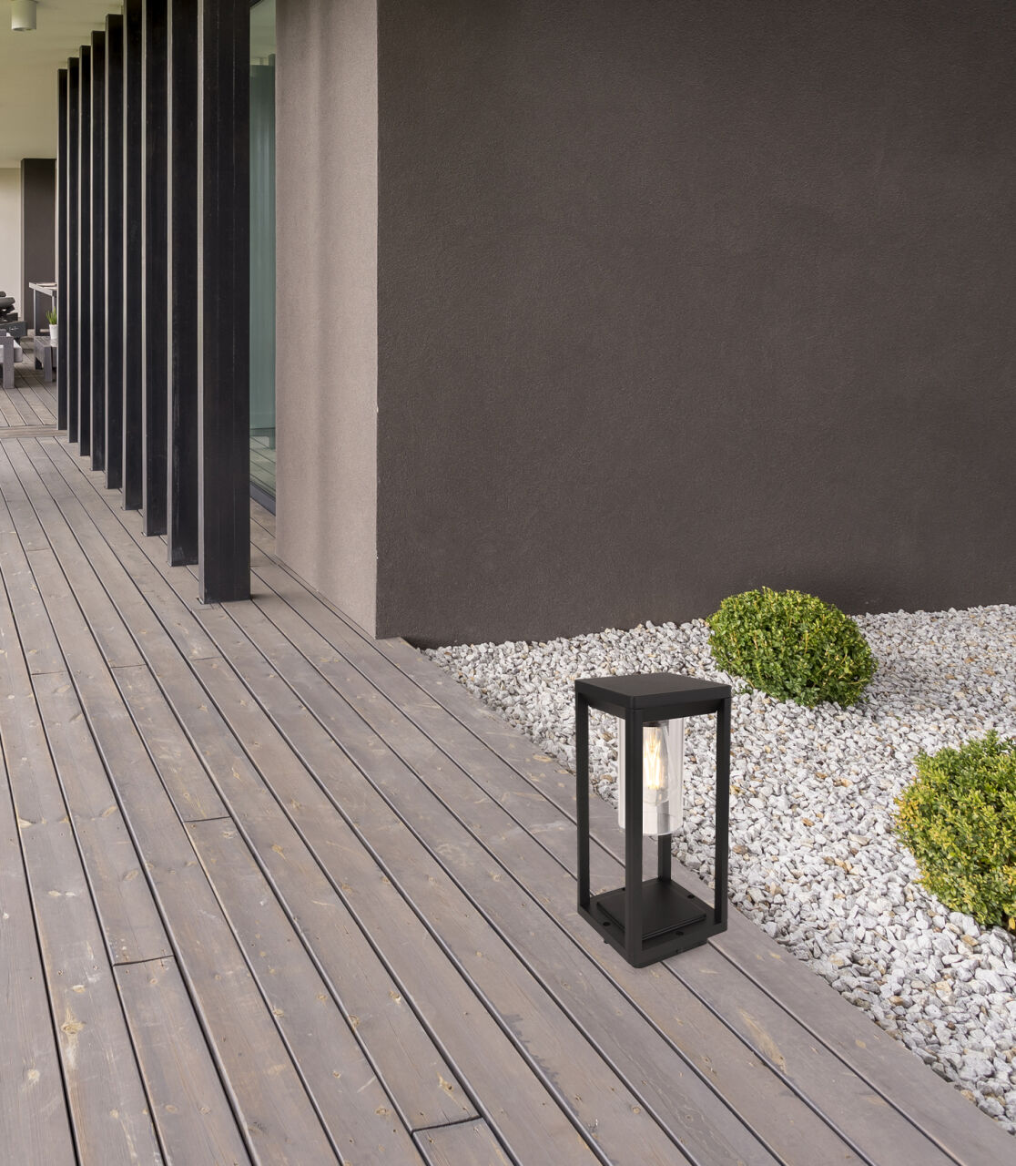 Globo Lighting - CANDELA - Außenleuchte Aluminium Druckguss schwarz matt, 1x E27 LED