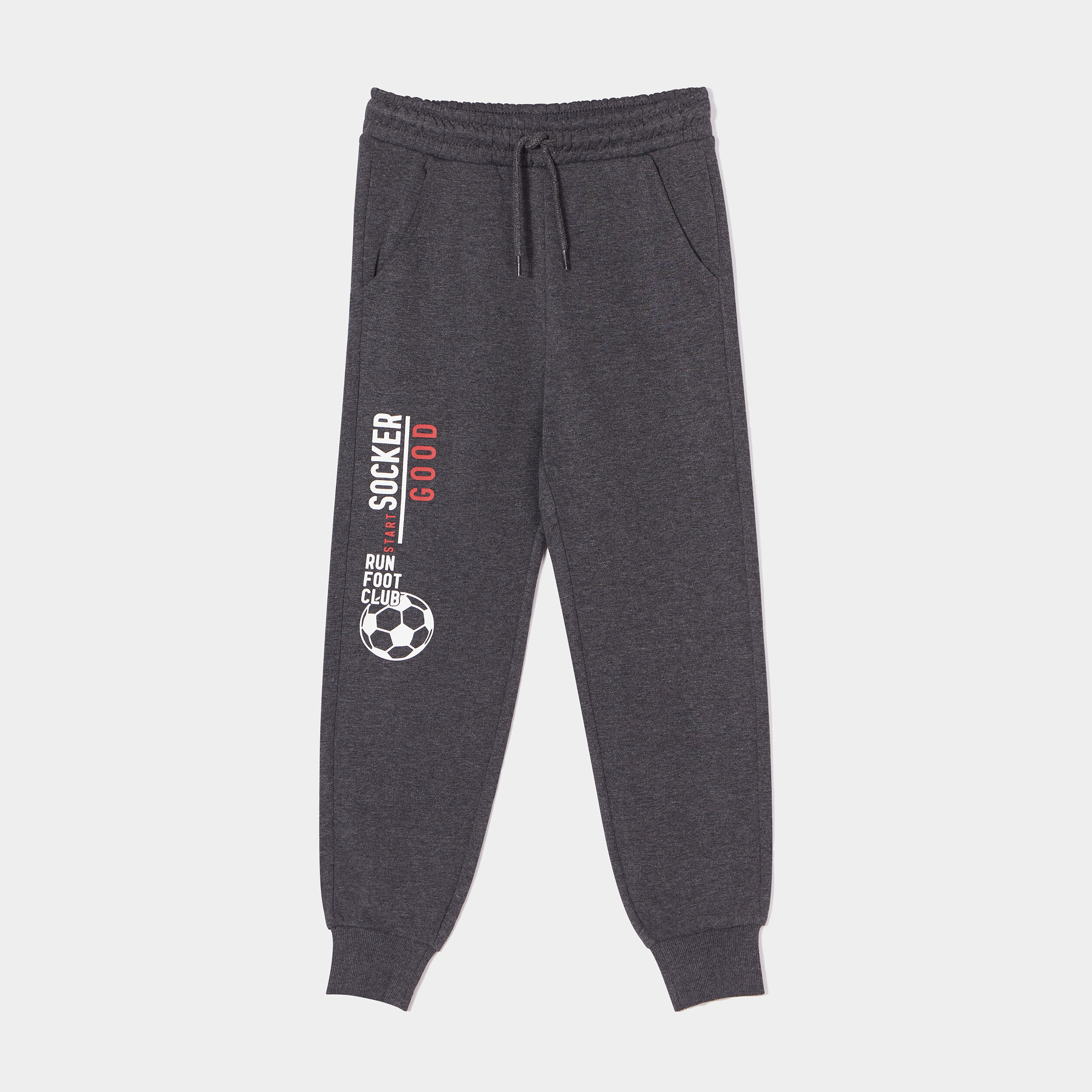 Pantalon de jogging bas resserré gris foncé garçon | La Halle