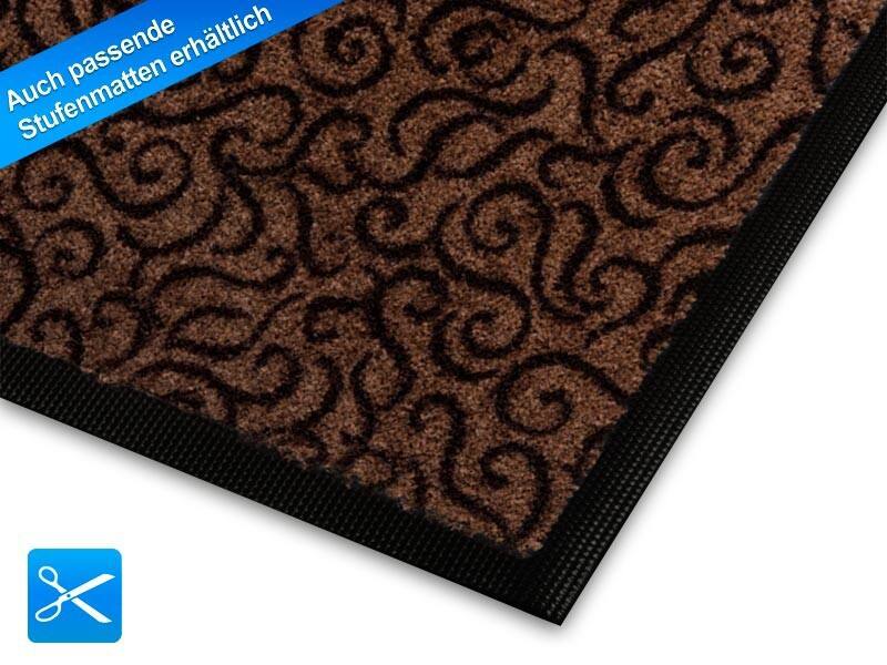 Eingangsmatte Floordirekt STEP Brasil Braun Polyamid, PVC 400 x 600 mm