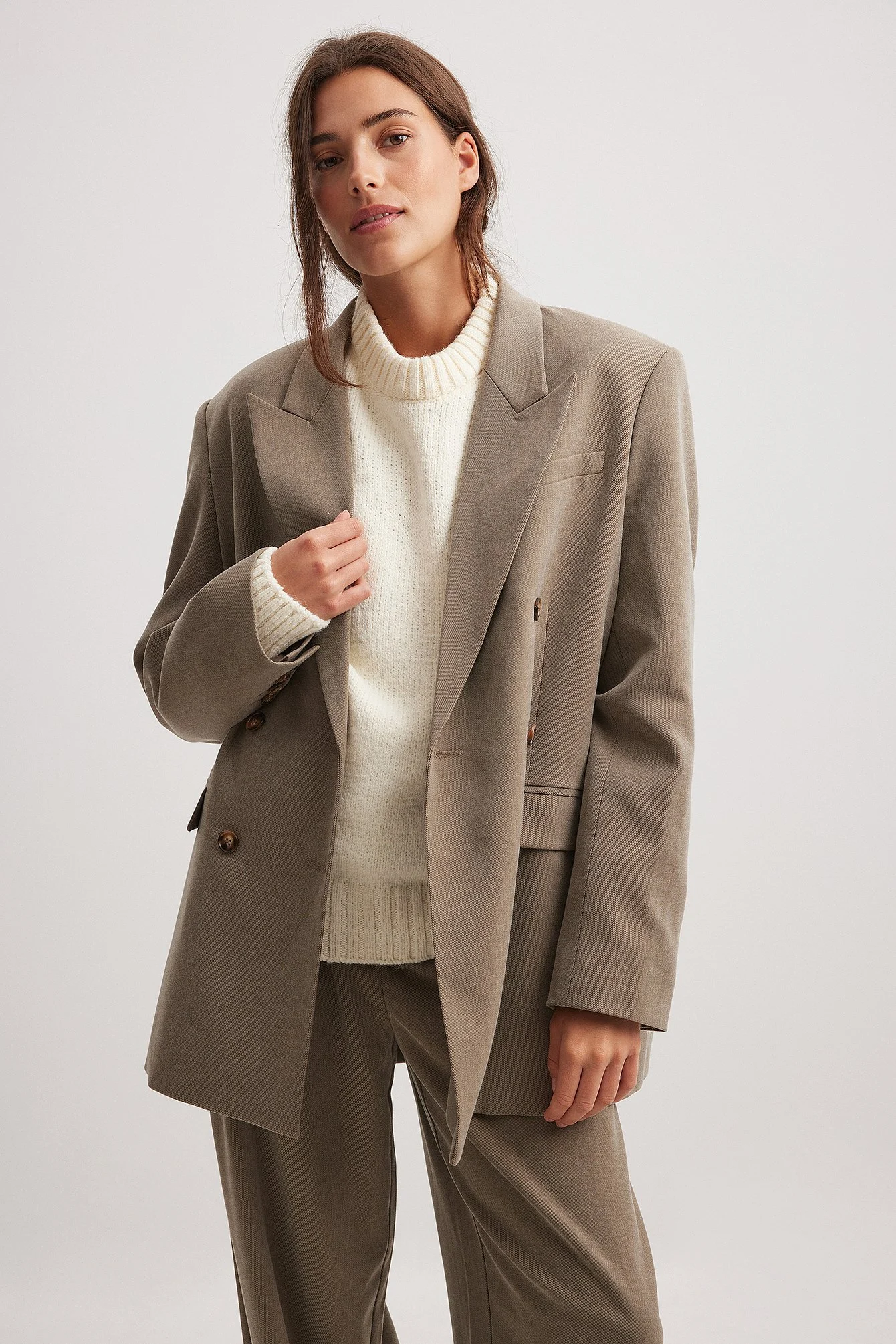 Zweireihiger Oversize-Maxi-Blazer