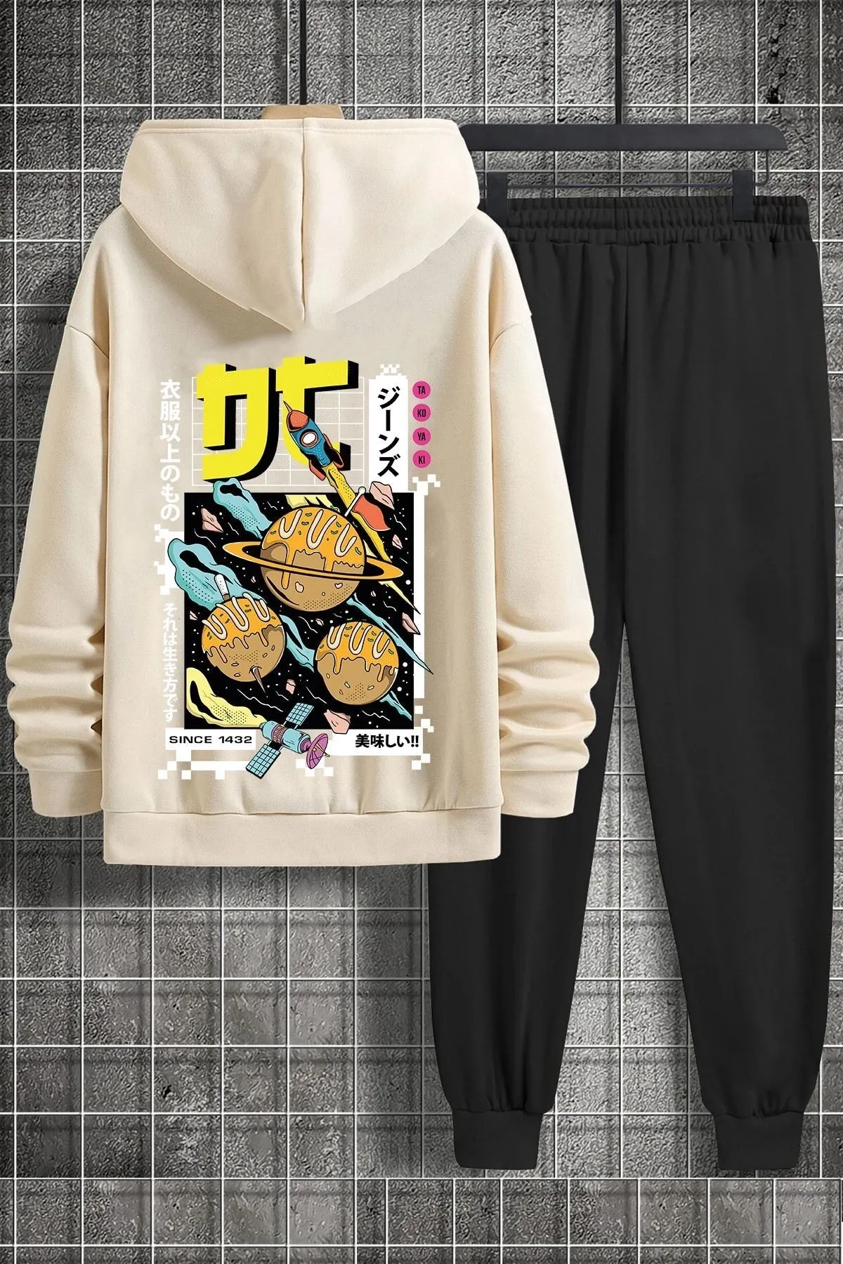 uyguntarz  Bedrucktes Unisex-Trainingsanzug-Set Tokoyaki