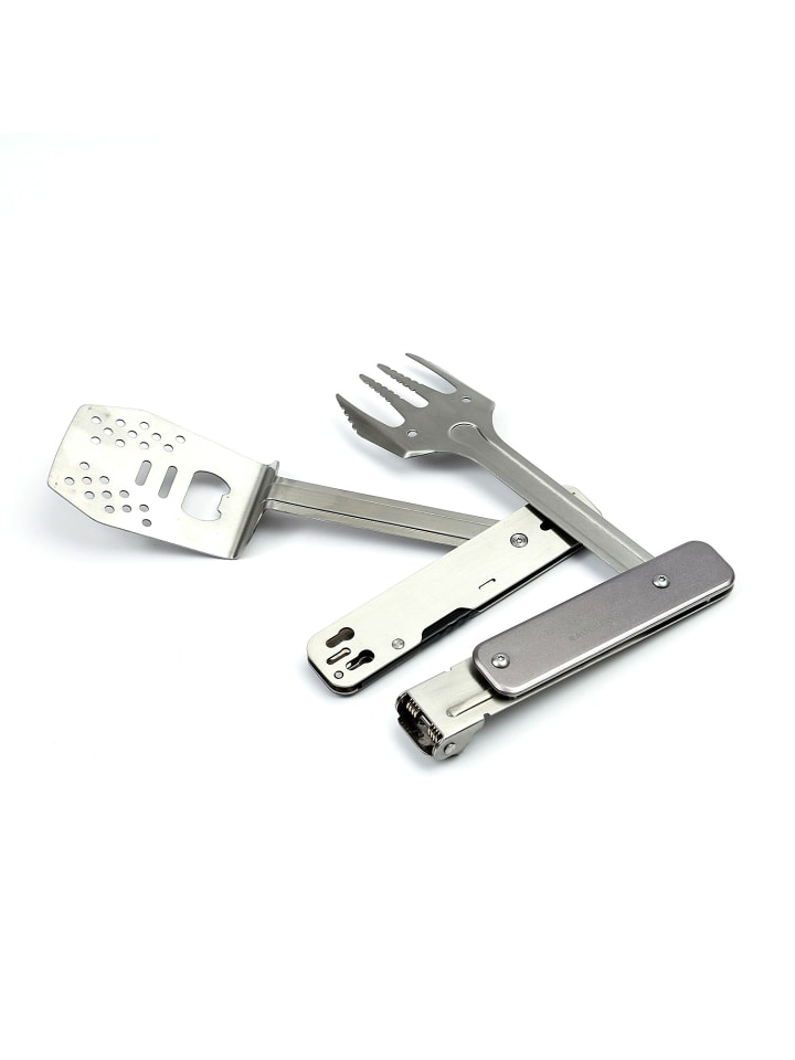 RADOLEO Grillwerkzeug Grill-Multi-Tool GENIUS POCKET 4in1  Grillbesteck in silber günstig kaufen onesize
