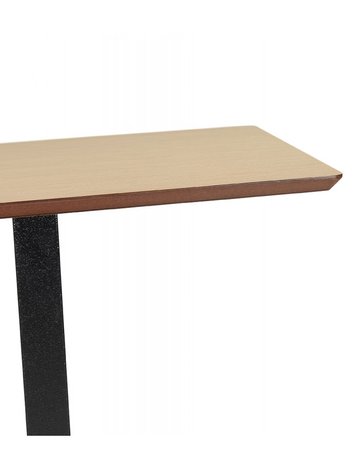 KADIMA DESIGN Hochtisch aus Holz Metall mit Naturplatte | Industrieller Stil in Beige günstig kaufen
